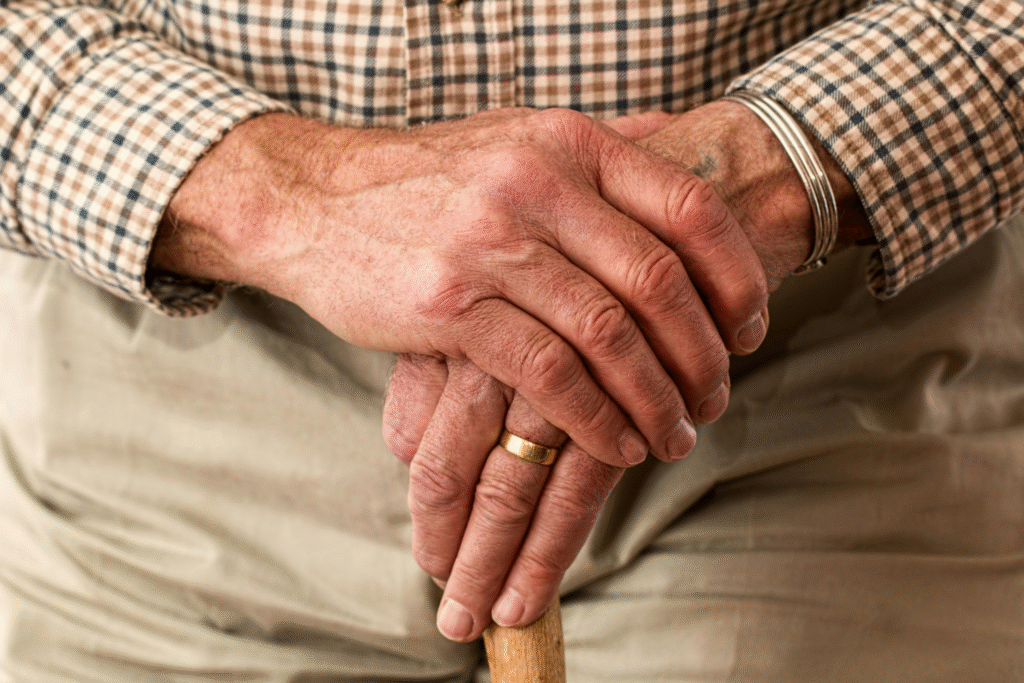 hands of an elderly person
