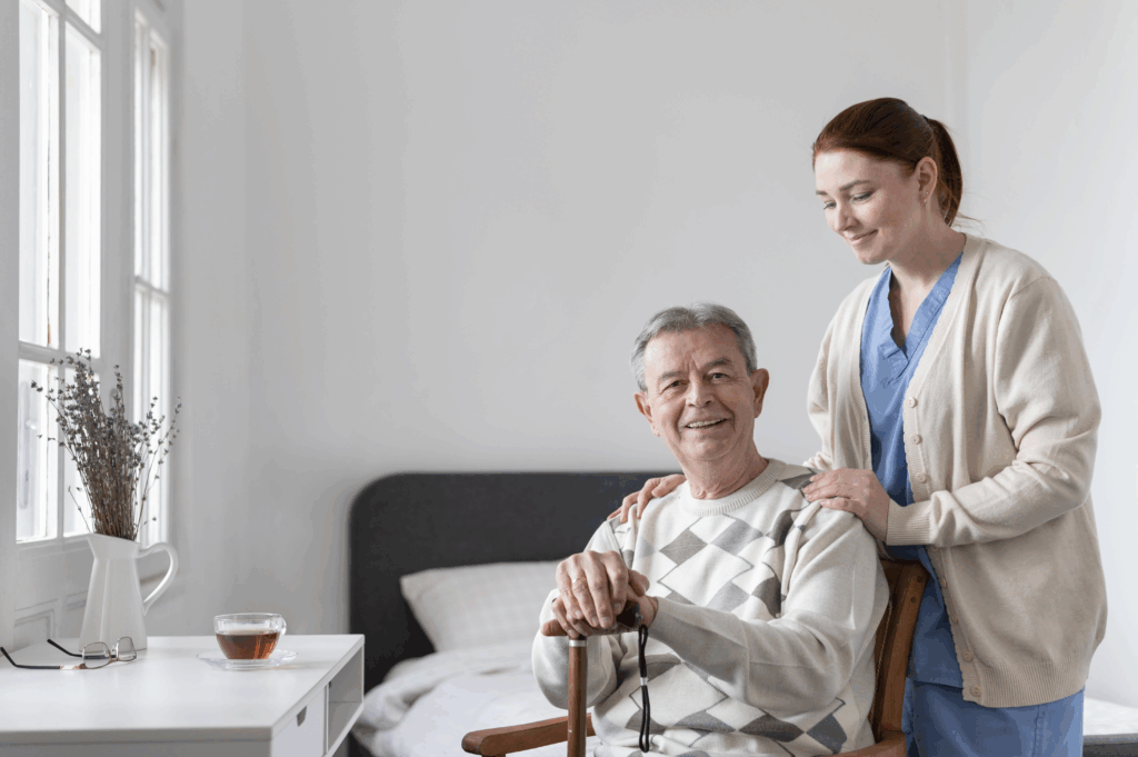 A certified caregiver in Bergen County