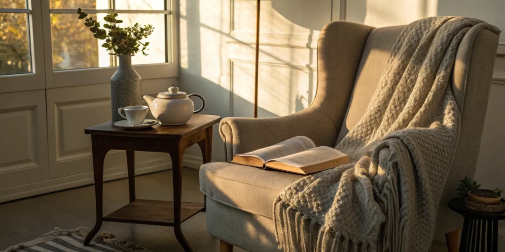 A comfortable recovery station for a person with no family support after surgery.