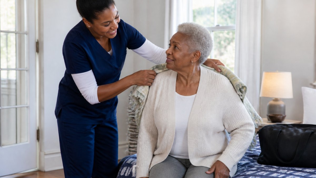 Flowchart outlining steps to choose emergency backup care for elderly parents in a home setting